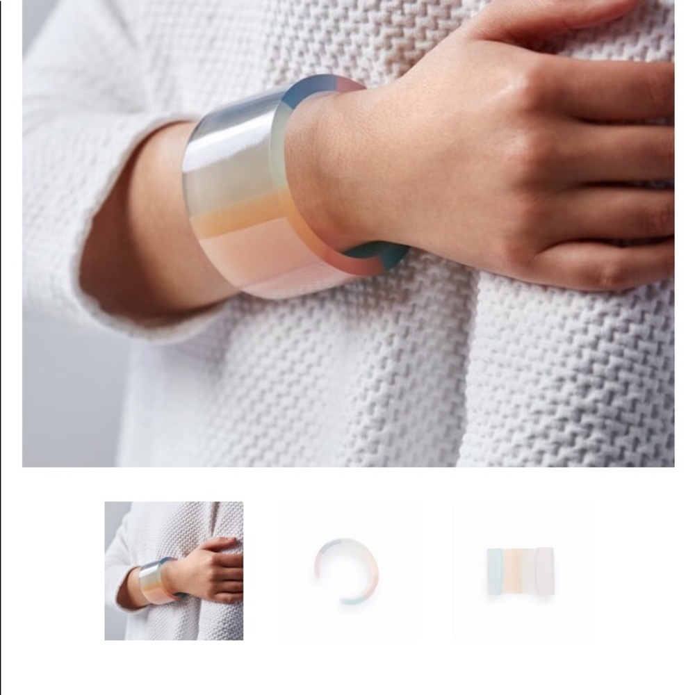 Multicolored acrylic cuff bracelet